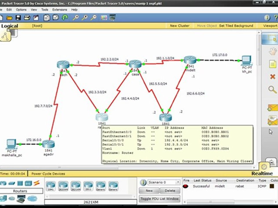 packet tracer (ospf)4/5