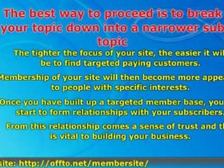 Creating Membership Sites to Make Money