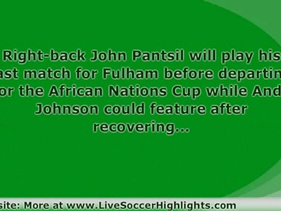 Chelsea vs Fulham 2009 December 28 English Premier League
