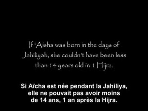 Age de Aïcha (ra) lors de son mariage avec le Prophète (sws)