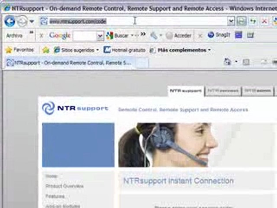 Session assignment with remote software: NTRsupport