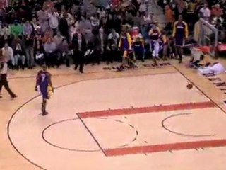 NBA Kobe Bryant  getting blocks By Robin Lopez bests him on