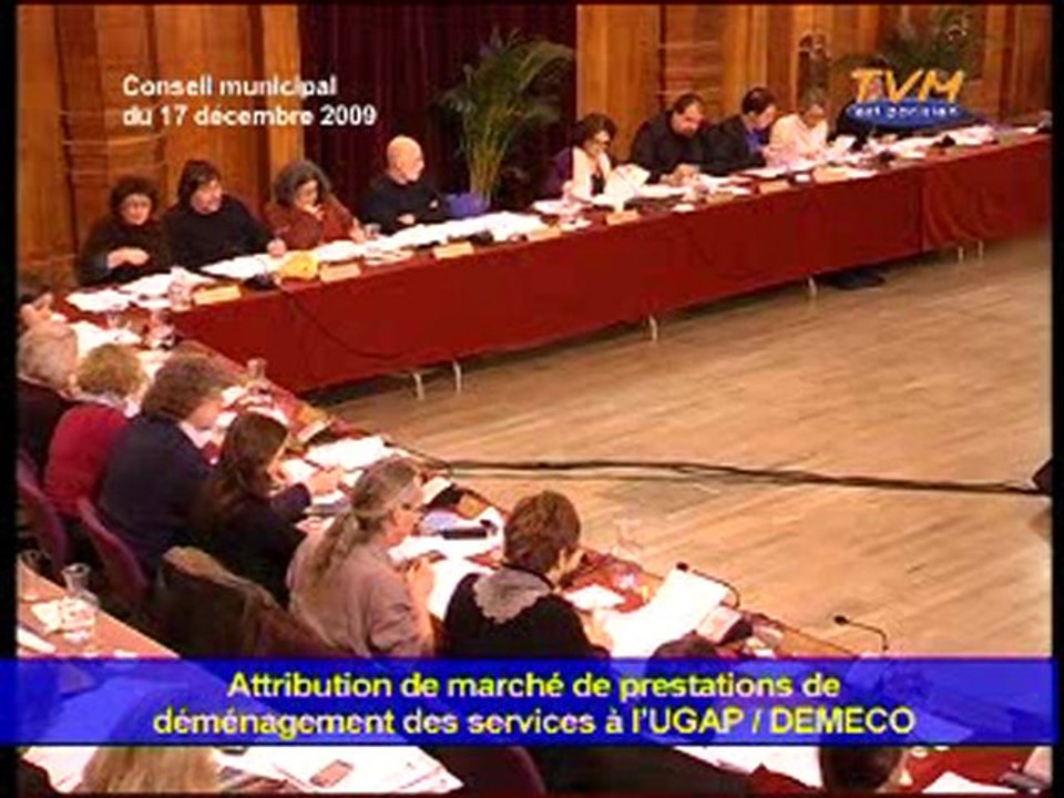 Conseil municipal 17/12/2009 - Questions 39 à 46