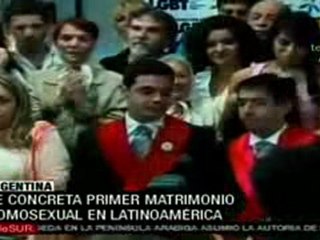 Argentina celebra el primer matrimonio homosexual