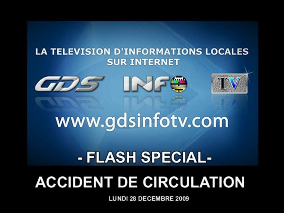 GDSINFOTV ACCIDENT ENTRE UN DEUX ROUES ET UNE VOITURE