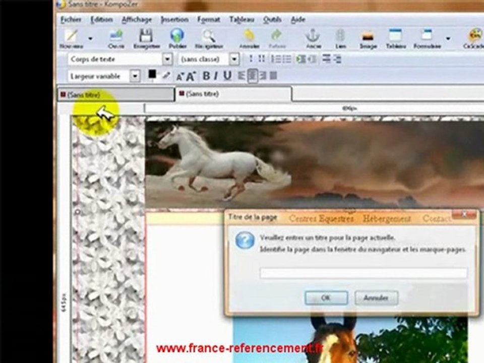 Creer un site avec Kompozer
