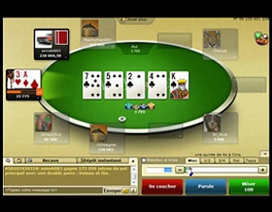 Cash Games sur PartyPoker le 30/12/2009