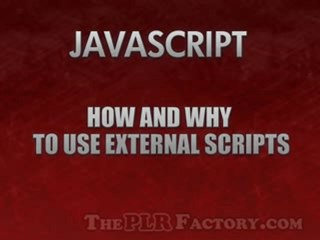 How And Why You Use External JavaScripts