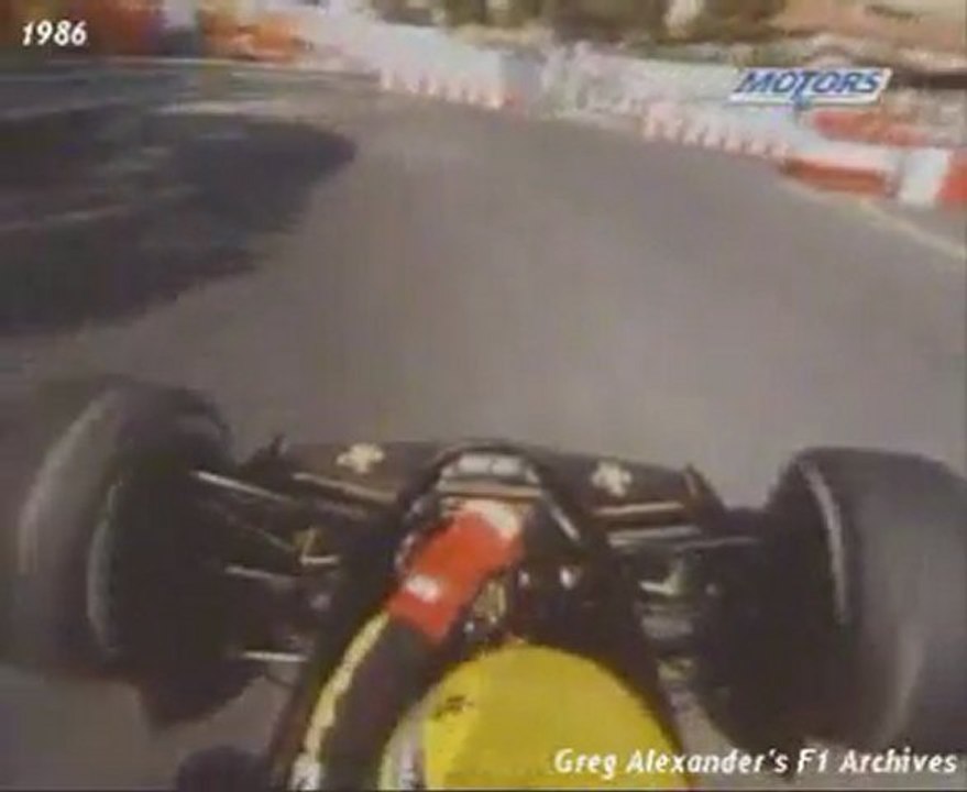 Onboard Ayrton Senna Lotus-Renault F1 Monaco Grand Prix 1986