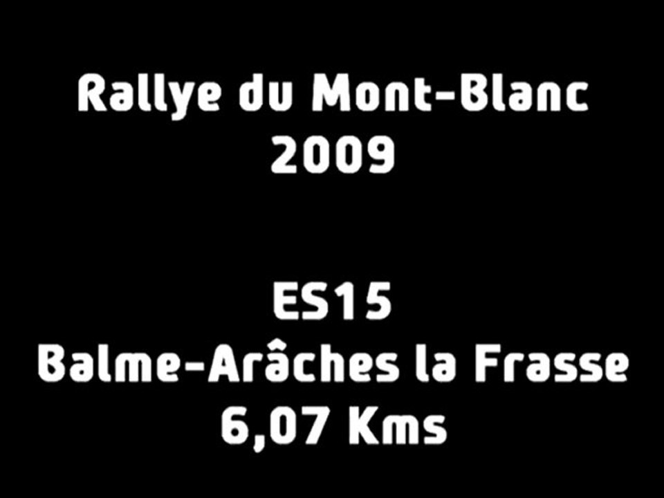 ES15 Rallye du Mont-Blanc 2009