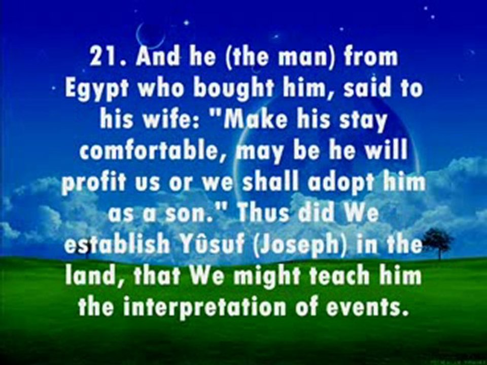 Surah  Yusuf (Prophet Joseph)  Verses 1-35