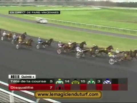 La vidéo des courses à Vincennes Samedi 2 janvier 2010