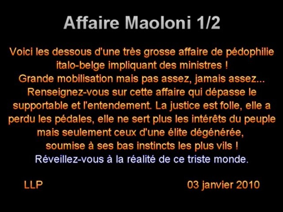 Affaire Pédophile Maoloni 1/2 - LLP