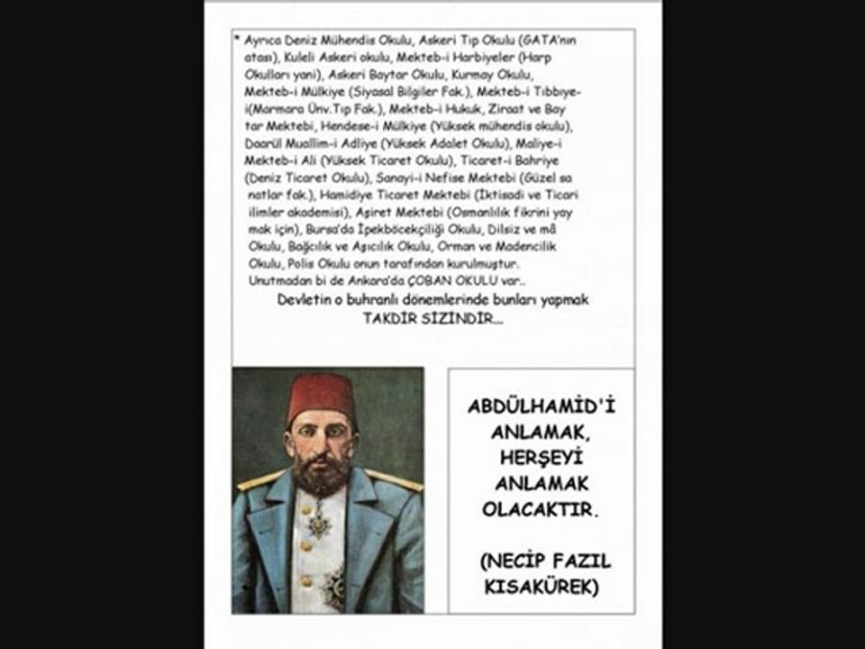 KÖKÜNE KADAR ŞAHSİYET ABİDESİ SULTAN ABDÜLHAMİD HAN