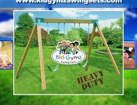 Watch Our Video! See our Wooden Playground Swing Set in Act