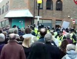 Royal Anglian Parade Luton,, Muslim protesters.