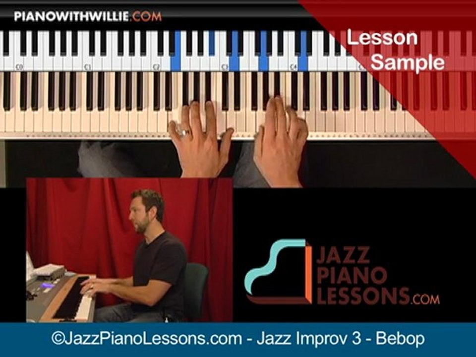 Jazz Piano Improvisation - BeBop (better audio)
