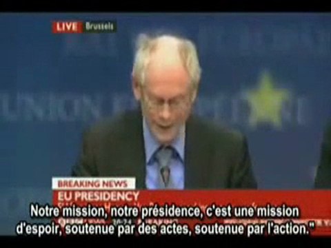 Président du Conseil Européen parle de gouvernance mondiale
