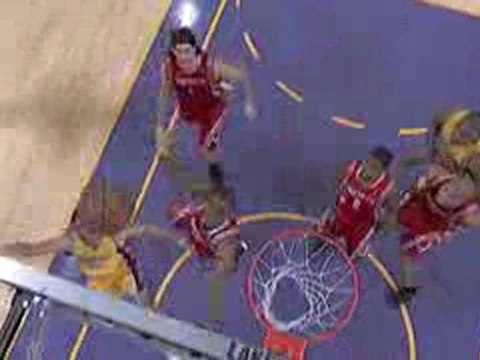 NBA Jordan Farmar drives the paint and gets the scoop shot t