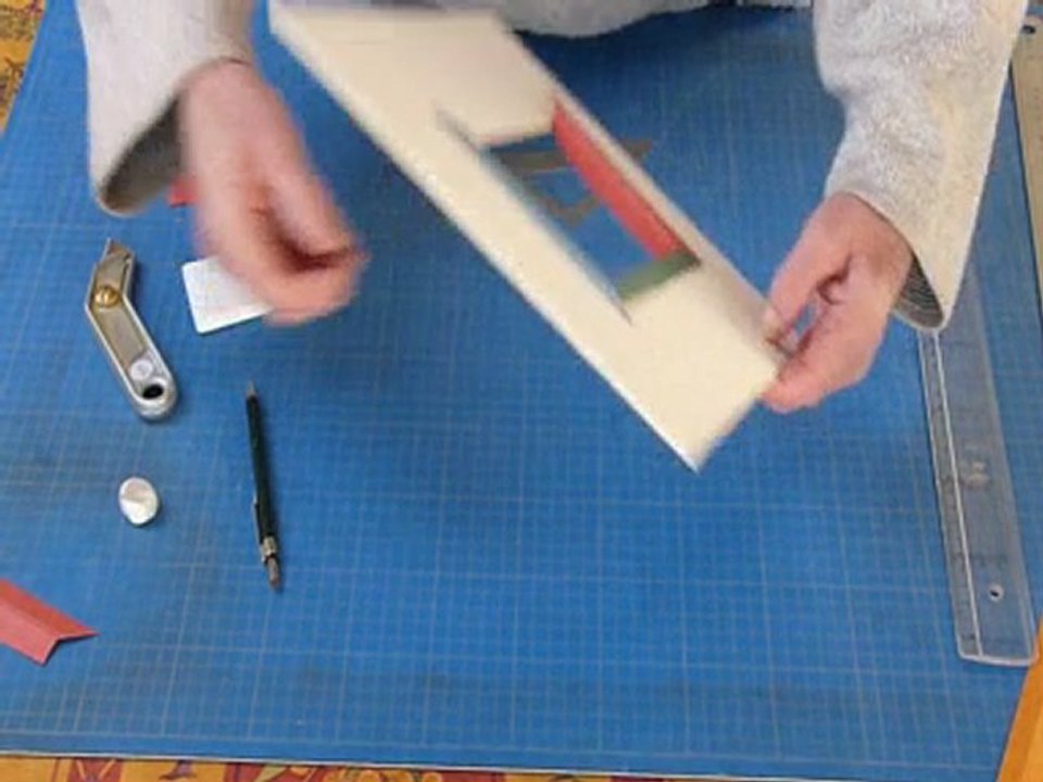 La coupe d'angle du biseau escalier (suite).