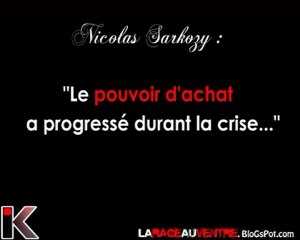 Sarkozy : "Le pouvoir d'achat a progressé pendant la crise"