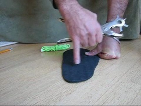How to make huaraches barefoot running shoes of Tarahumara
