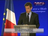 EVENEMENT,Voeux de Nicolas Sarkozy aux forces économiques
