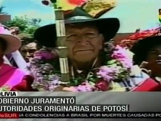 Juran autoridades indígenas de Potosí, Bolivia