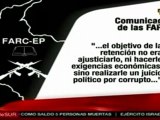 Comunicado de las FARC acusa a Uribe