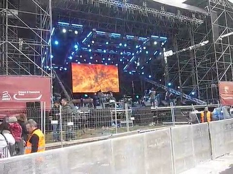 Rome (Italie)- Le Colisée, préparation concert 2010-