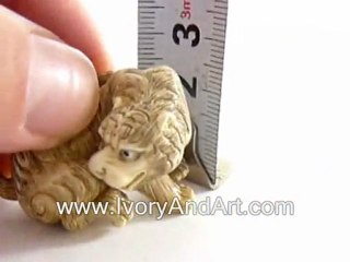 Mammoth ivory Netsuke- The Tiger Eyes