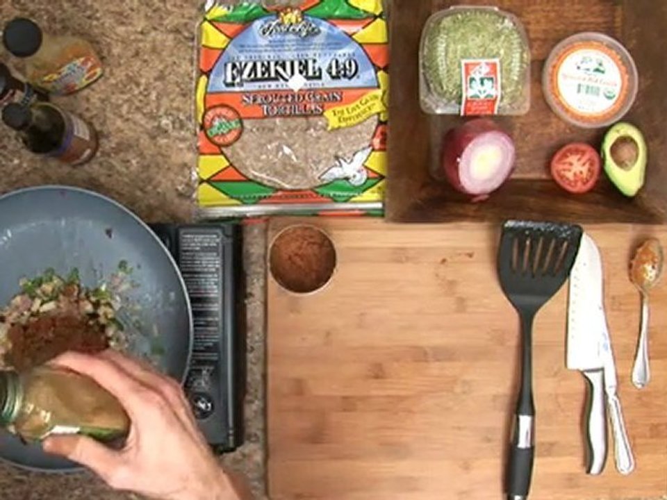 Refried Bean and Shiitake Mushroom Burrito Recipe