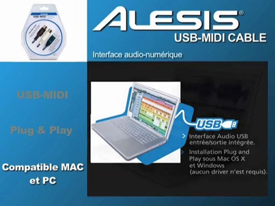 Alesis Câble USBMIDI (La Boite Noire) Vidéo Dailymotion