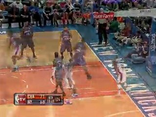 NBA Nate Robinson bull rushes the net and finish with a stro