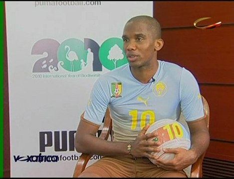 Samuel Etoo à J-3 de la Can 2010 sur Voxafrica !