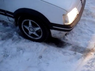 Dérapage sur la neige à Deauville