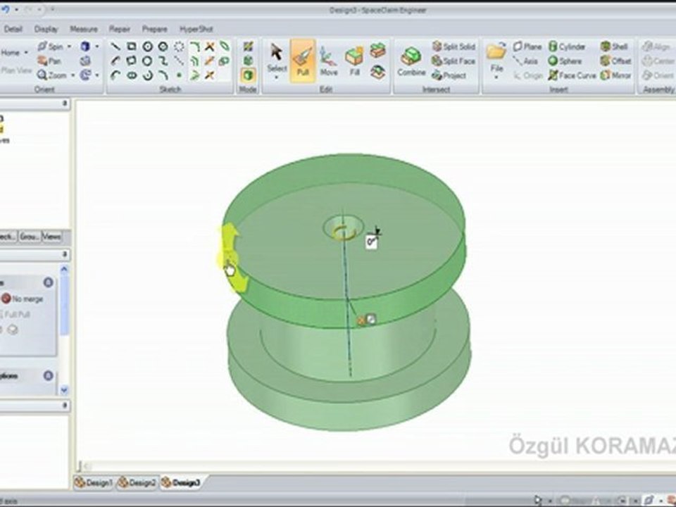 SpaceClaim 2009+  Eğitim - 304_ Revolve