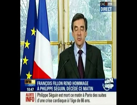Réaction de François Fillon à la mort de Philippe Séguin