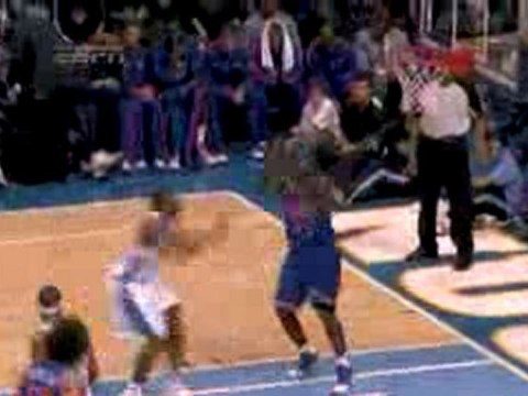 NBA LeBron James elevates for the alley-oop pass and finishe