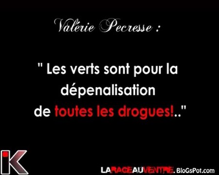 Pecresse, les verts et la dépénalisation des drogues