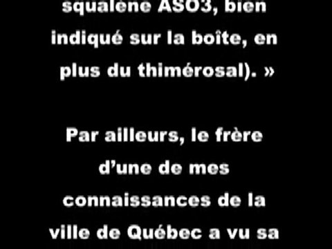 Vaccination : graves effets secondaires au Quebec