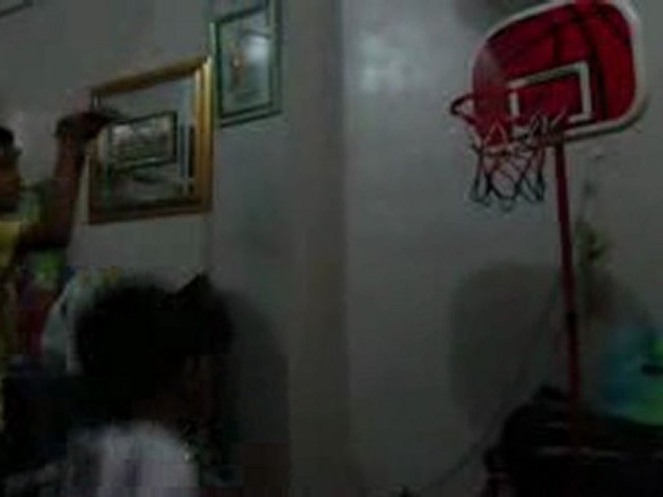 Sam shooting hoops