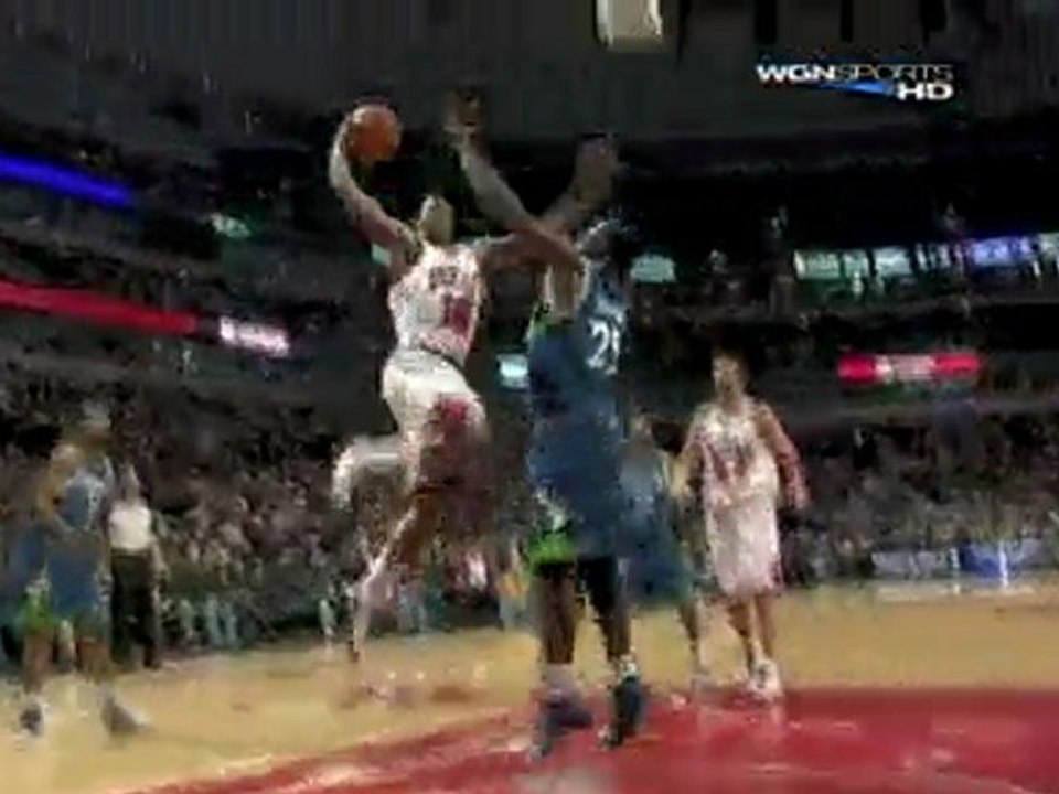 NBA James Johnson throws down a vicious one-handed slam.