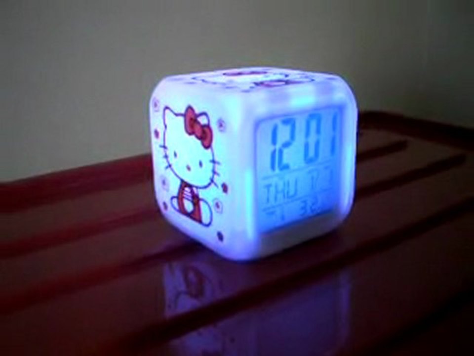 Hello Kitty Color Change Digital Alarm Clock