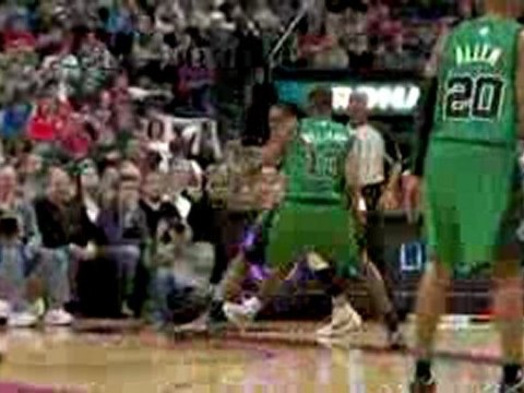 NBA Chris Bosh fights for position down low and crushes one