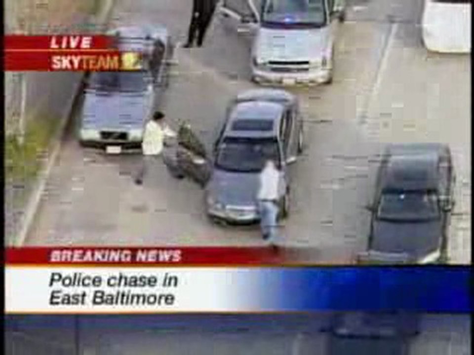 Poursuite et interpellation .Baltimore city