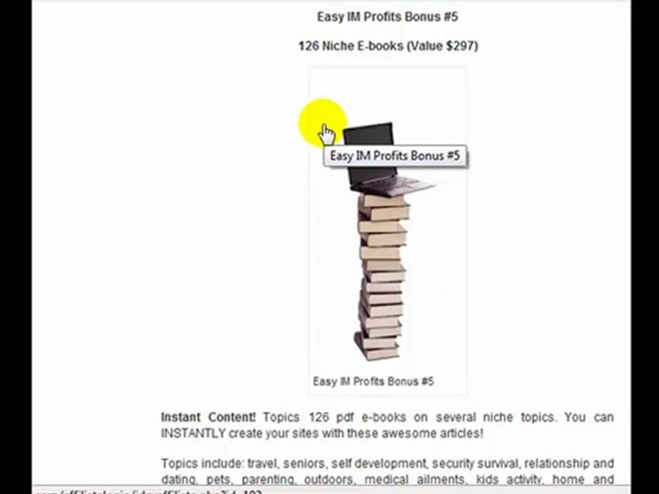 EasyIMProfitsReviewz.com Bonus Package for Easy IM Profits