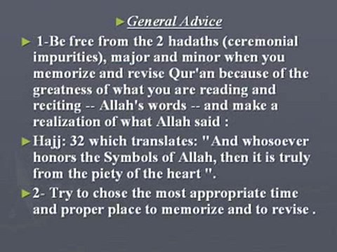 Memorizing the Quran Ways