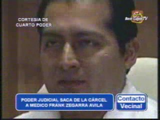 PODER JUDICIAL SACA DE LA CARCEL A FRANK ZEGARRA ÁVILA