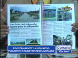 PUBLIRREPORTAJES EN GENTE Y JUSTO MEDIO PUBLICITAN ALCALDES